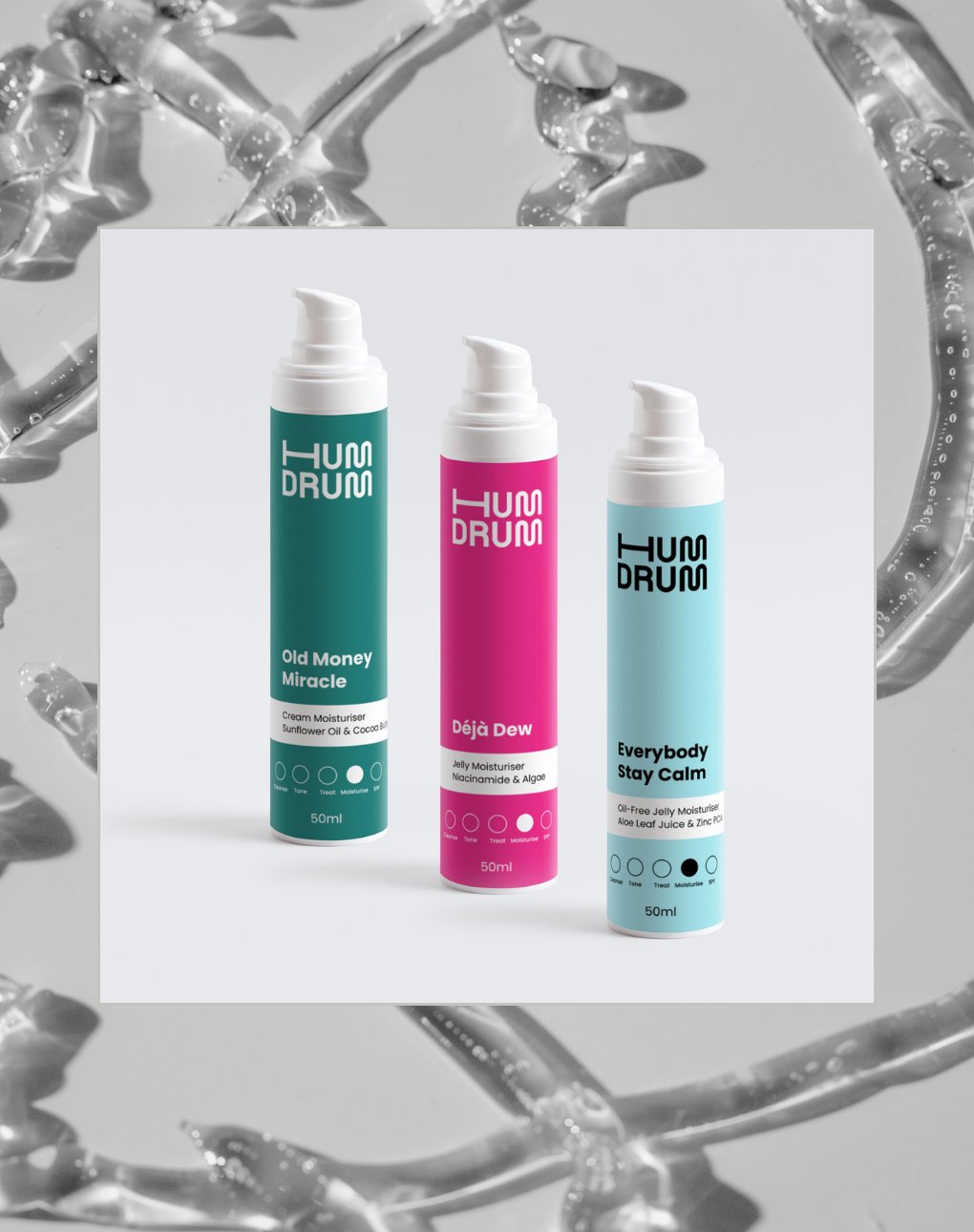 Humdrum Skin Premium facial moisturiser collection